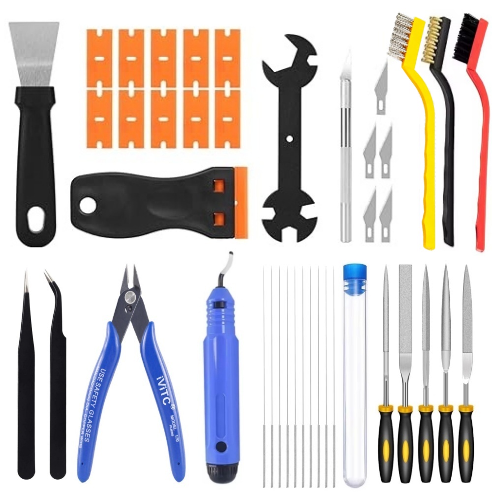 3D Print Removal Tool - 40 Buah Alat Printer 3D, Pengikis,