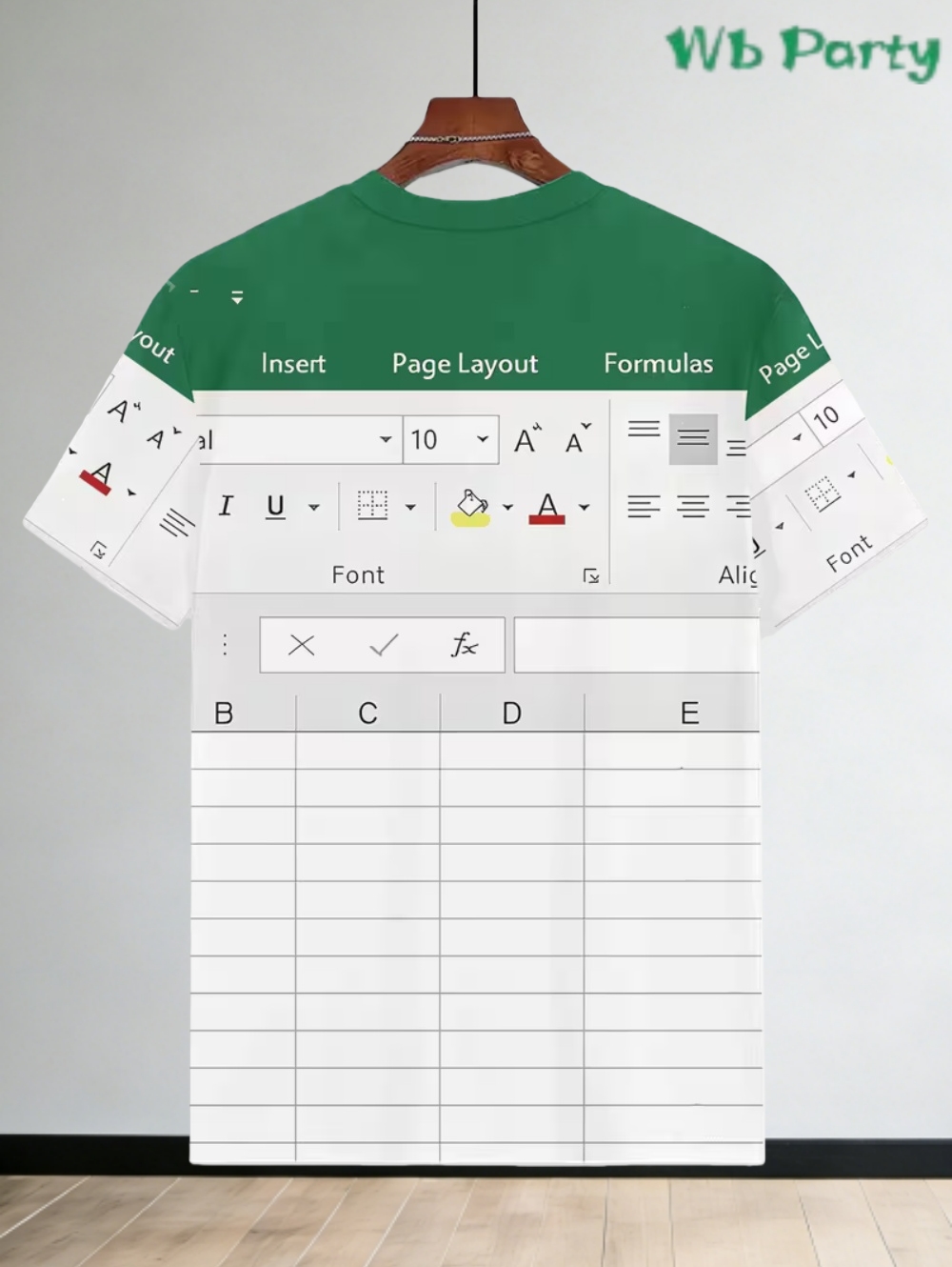 3D Printing Online Service - Kaos Excel Kasual untuk Pria Atasan