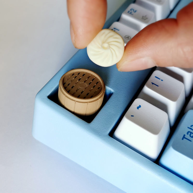 3D Printing Keycaps - Keyboard Mekanis Pangsit Roti Kukus Yang