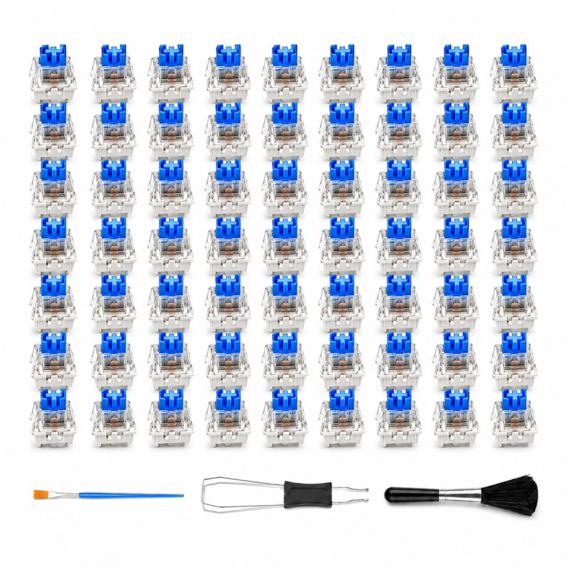 3D Print Removal Tool - 60 Buah Sakelar Keyboard Mekanis Biru