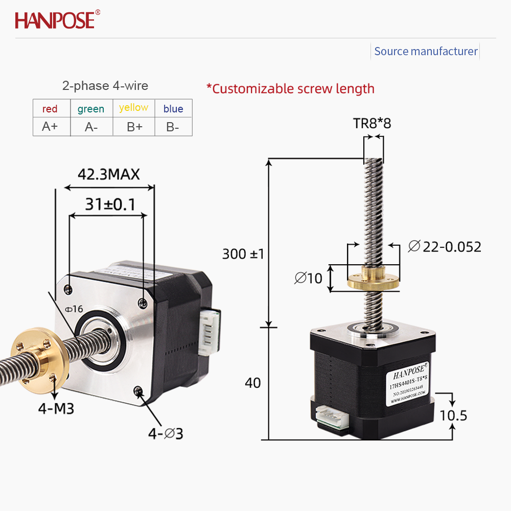 Motor Stepper Sekrup NEMA17 Du - Lead Screw Stepper ulasan dan harga