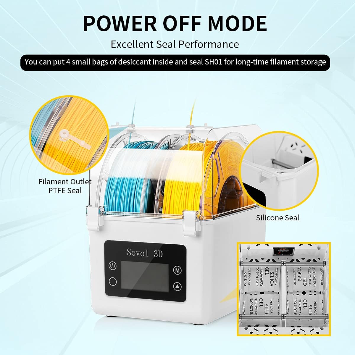Sovol pengering filamen SH01,  - 3D Printing Deck Box ulasan dan harga