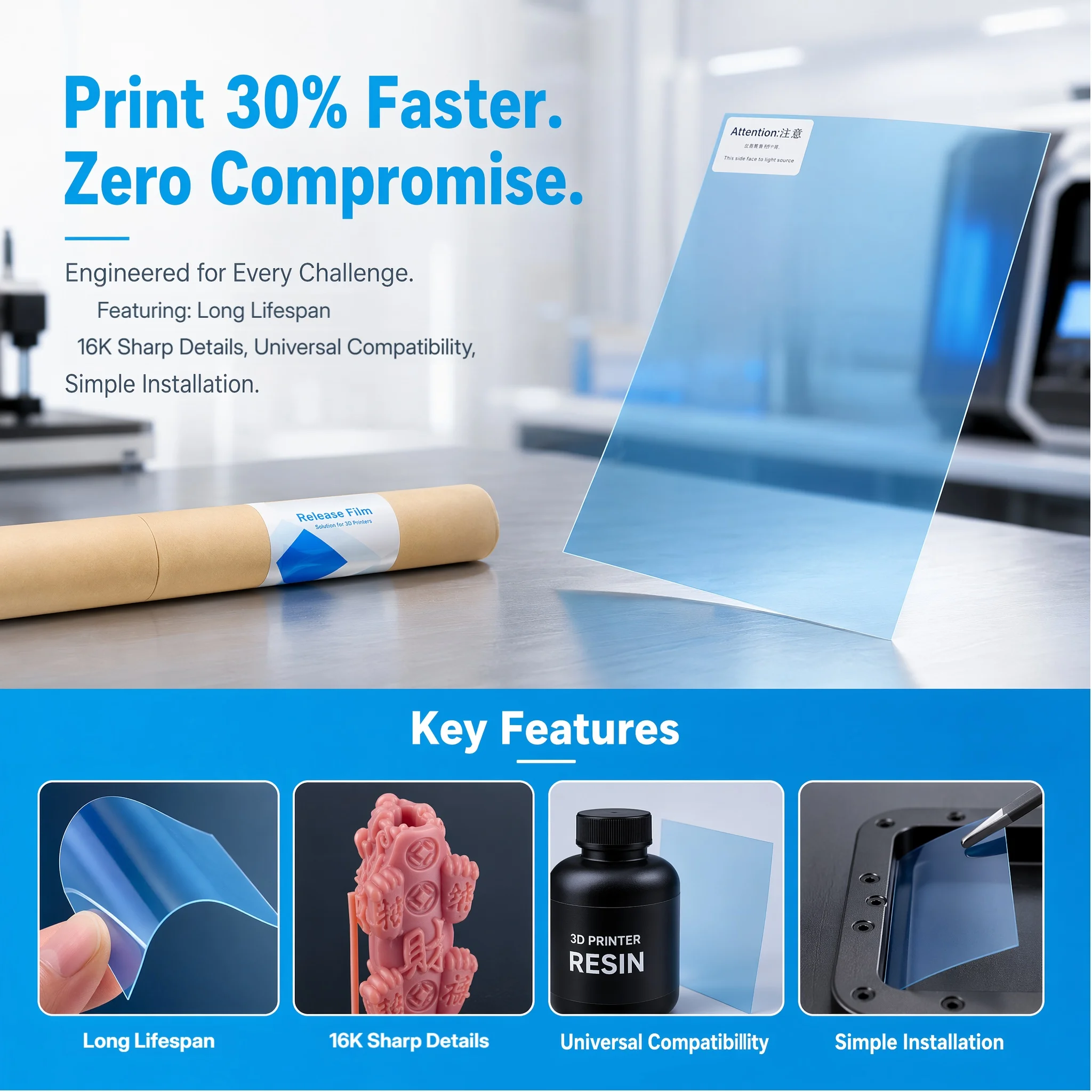 Film Pelepas ACF Kecepatan Tin - 3D Printing House Machine ulasan dan harga
