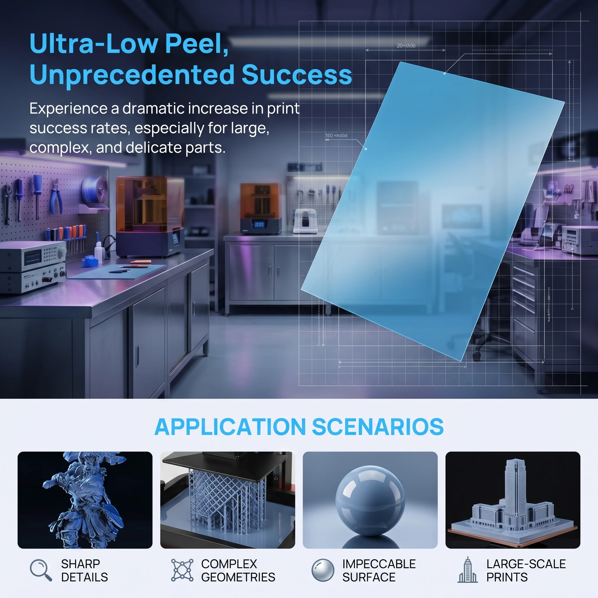 Film Pelepas ACF Kecepatan Tin - 3D Printing House Machine ulasan dan harga