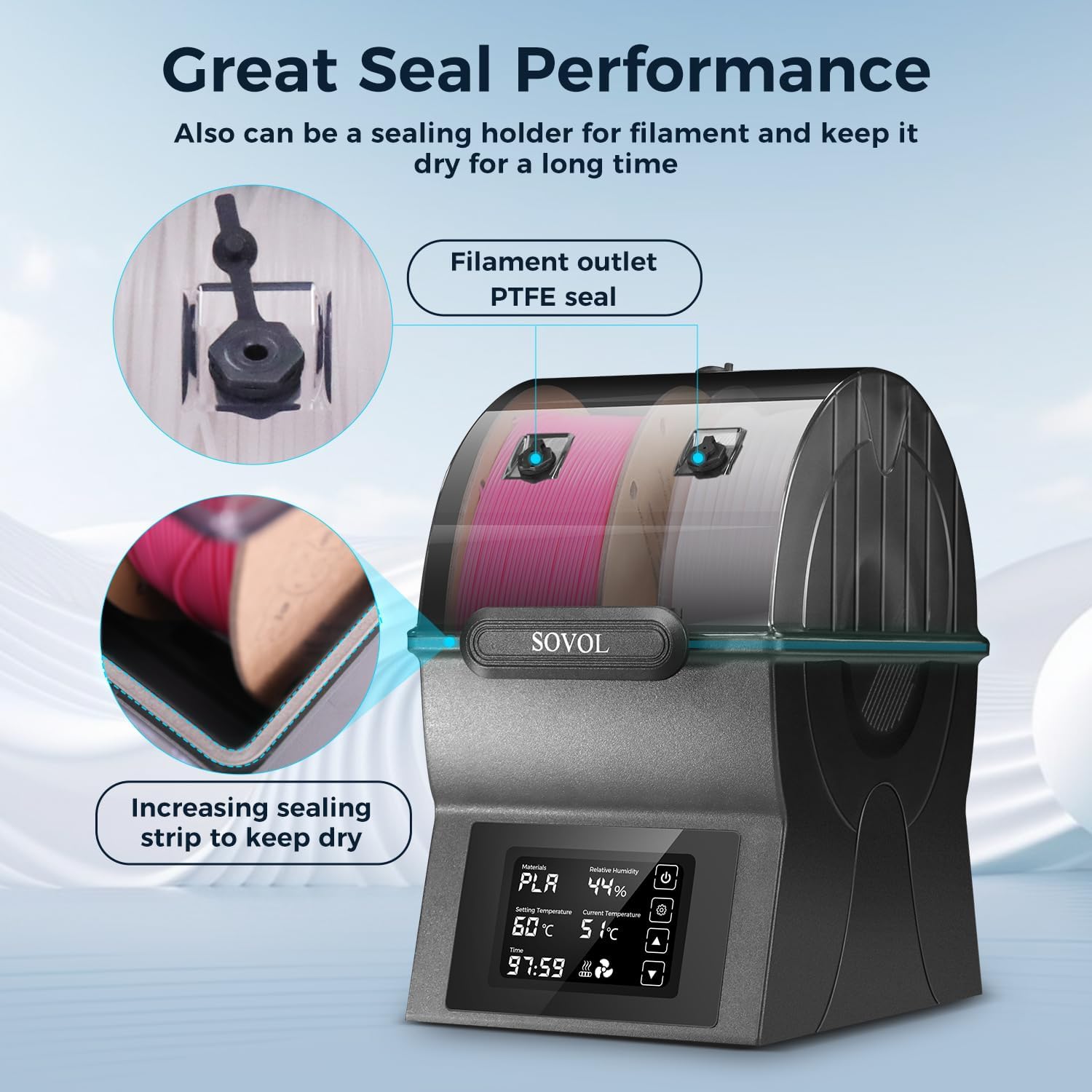 Sovol pengering filamen SH02 k - 3D Printing Deck Box ulasan dan harga